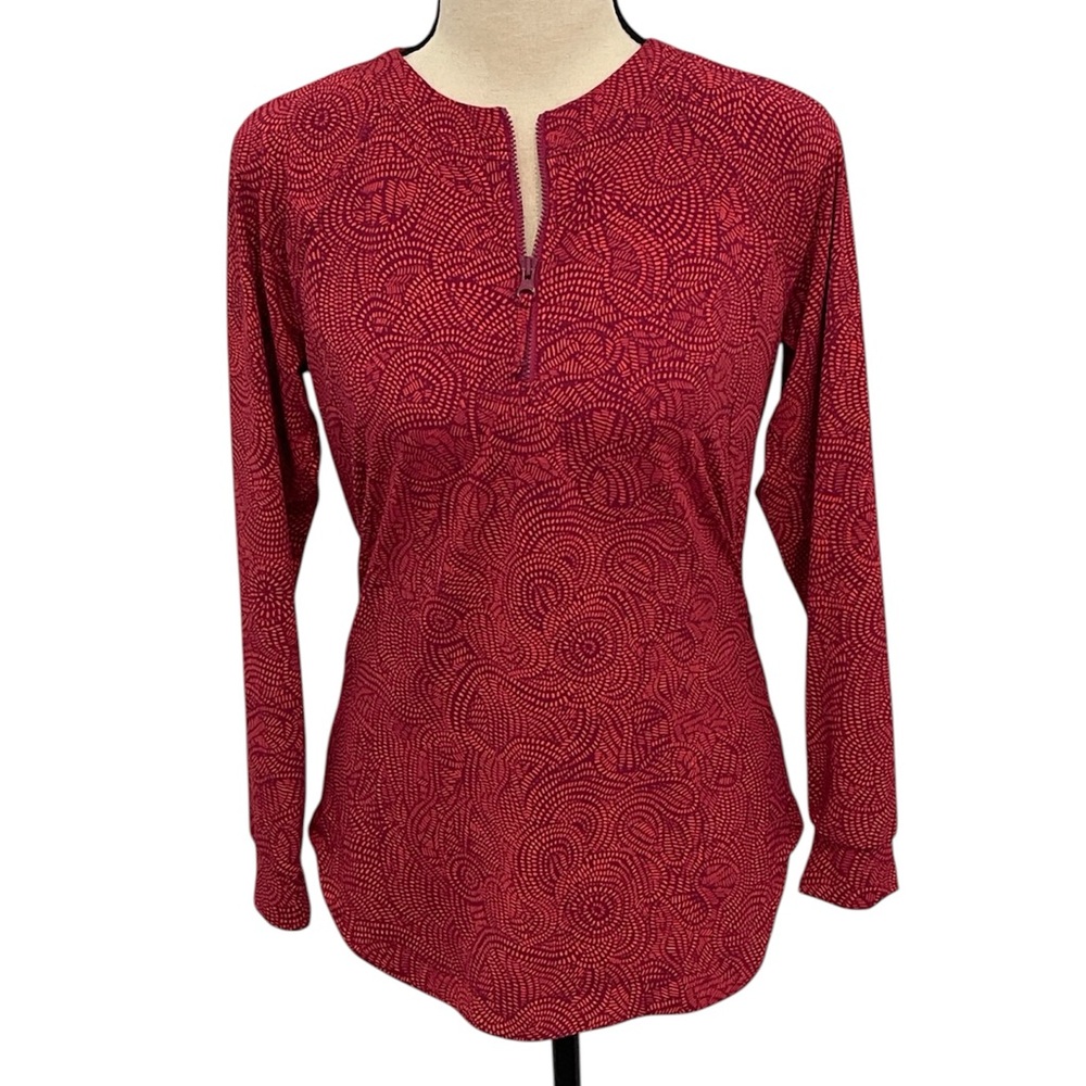 Title Nine | Red 1/4 zip rash guard swim top Sz XS